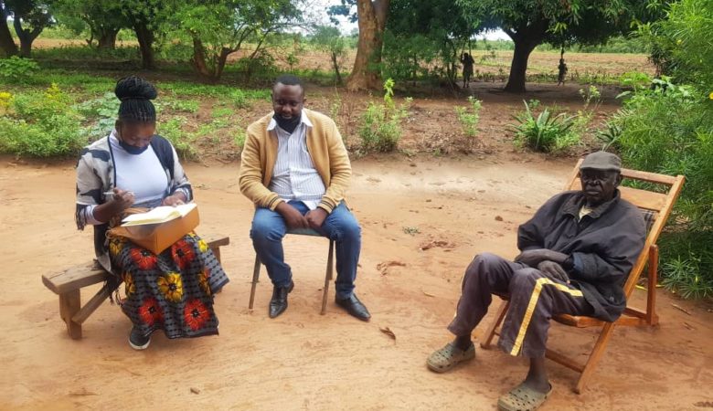 CLRI team in Chongwe rural engaging traditional leaders on human rights advocacy in chishika with Headman chisika of chongwe.